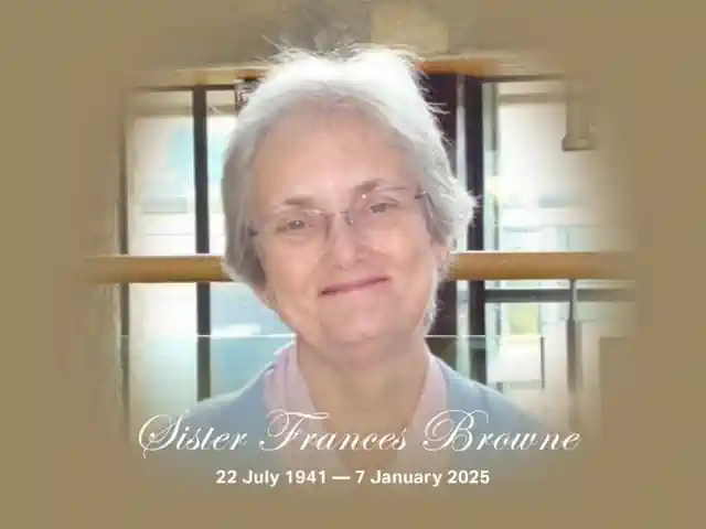 Funeral of Sister Frances Browne cover of program.