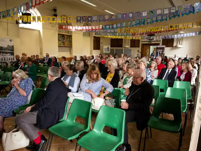 Alumni Reunion guests gathering for speeches